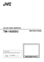JVC TM-1650SU TM-1650SU monitor instruction manual (337KB)