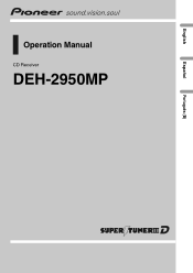 Pioneer DEH-2950MP Operation Manual