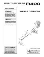 ProForm R400 Rower Italian Manual
