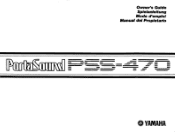 Yamaha PSS-470 Owner's Manual (image)