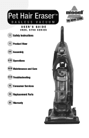 Bissell Pet Hair Eraser Cordless Hand Vacuum User Guide - English