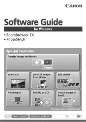 Canon PowerShot SX20 IS Software User Guide for Windows