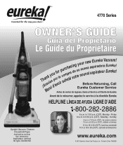 Eureka Powerline 4773AZ Owner's Guide