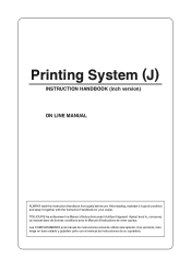 Kyocera KM-5230 Printing System J Instruction Handbook