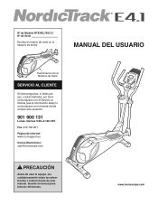 NordicTrack E4.1 Elliptical Spanish Manual