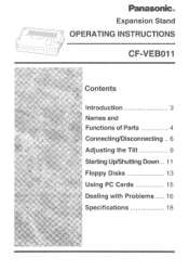 Panasonic CFVEB011 CFVEB011 User Guide