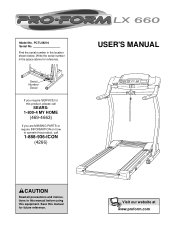 ProForm Lx660 Treadmill Canadian English Manual