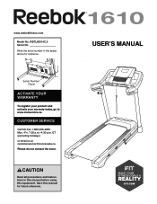 Reebok 1610 Treadmill English Manual
