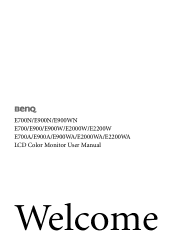 BenQ E2000W User Manual