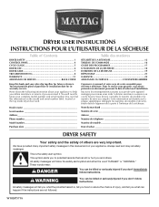 Maytag MGDC400VW Owners Manual