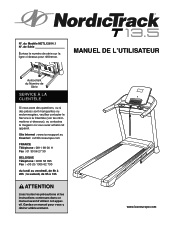 NordicTrack T 13.5 Treadmill French Manual