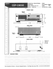 Sony CDP-C9ESD Dimensions Diagram