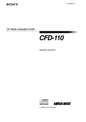 Sony CFD-110 Users Guide