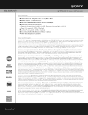 Sony KDL-52WL130W Marketing Specifications (KDL-52WL130)