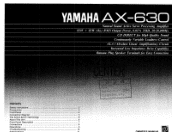 Yamaha AX-630 Owner's Manual