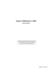 Acer Aspire L350 Aspire L350 & Veriton 1000 Service Guide