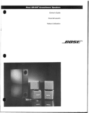 Bose AM-500 Acoustimass Owner's guide