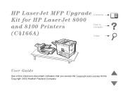 HP 8100n HP LaserJet MFP Upgrade Kit for HP LaserJet 8000 and 8100 Printers - User Guide, not orderable