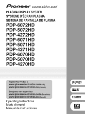 Pioneer PDP-6071HD Owner's Manual