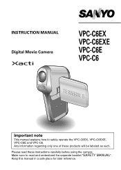 Sanyo VPC-C6 Owners Manual