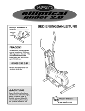Weslo Elliptical Glider 2.0 German Manual