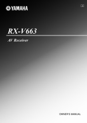Yamaha RX V663 Owner's Manual