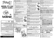 Brother International PT-1100SBVP Users Manual - English