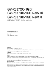 Gigabyte GV-R687UD-1GD Manual
