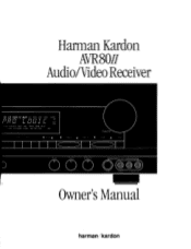Harman Kardon AVR80MKII Owners Manual