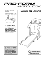 ProForm 470 Cx Treadmill Spanish Manual