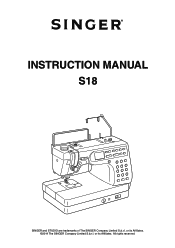 Singer S18 I STUDIO Instruction Manual