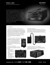 Sony PMW1000 Product Brochure (PMW-1000 Half Rack HD422 Memory Recorder/Player)