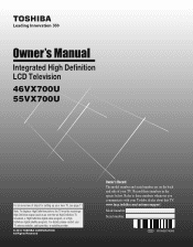 Toshiba 46VX700U User Manual