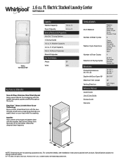 Whirlpool WET4024H Specification Sheet