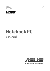 Asus ASUSPRO ESSENTIAL PU301LA User's Manual for English Edition
