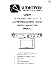 Audiovox VE726 Owners Manual