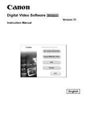 Canon VIXIA HG20 Digital Video Software (Windows) Ver.31 Instruction Manual