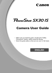 Canon PowerShot SX30 IS PowerShot SX30 IS Camera User Guide