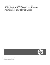 HP DL580 ProLiant DL580 Generation 4 Maintenance and Service Guide