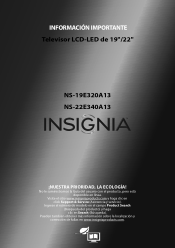 Insignia NS-19E320A13 Important Information (Spanish)