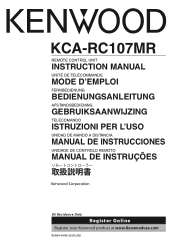 Kenwood CA-Y107MR Instruction Manual