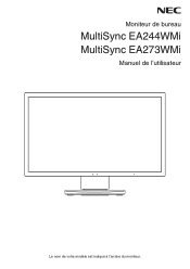 NEC EA273WMi-BK Users Manual - French
