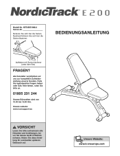 NordicTrack E200 Bench German Manual
