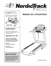 NordicTrack T20.0 Treadmill French Manual