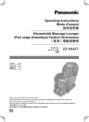 Panasonic EP-MAF1 Operating Instructions Multi-lingual