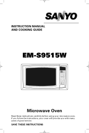 Sanyo EMS9515W Owners Manual