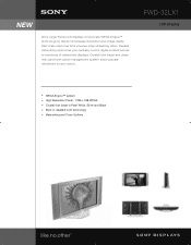 Sony FWD-32LX1 Marketing Specifications
