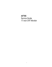 Acer AF705 AF705 Monitor Service Guide