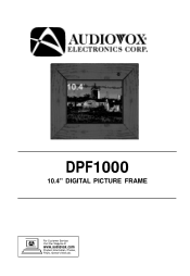 Audiovox DPF1000 User Guide