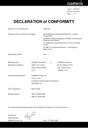 Garmin GMR 18 HD Radome Declaration of Conformity